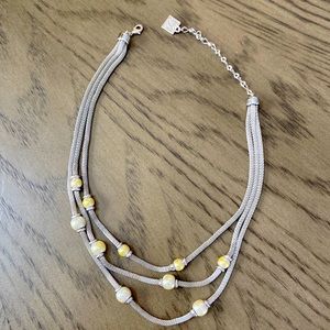 Anne Klein Silver and Pearl Necklace